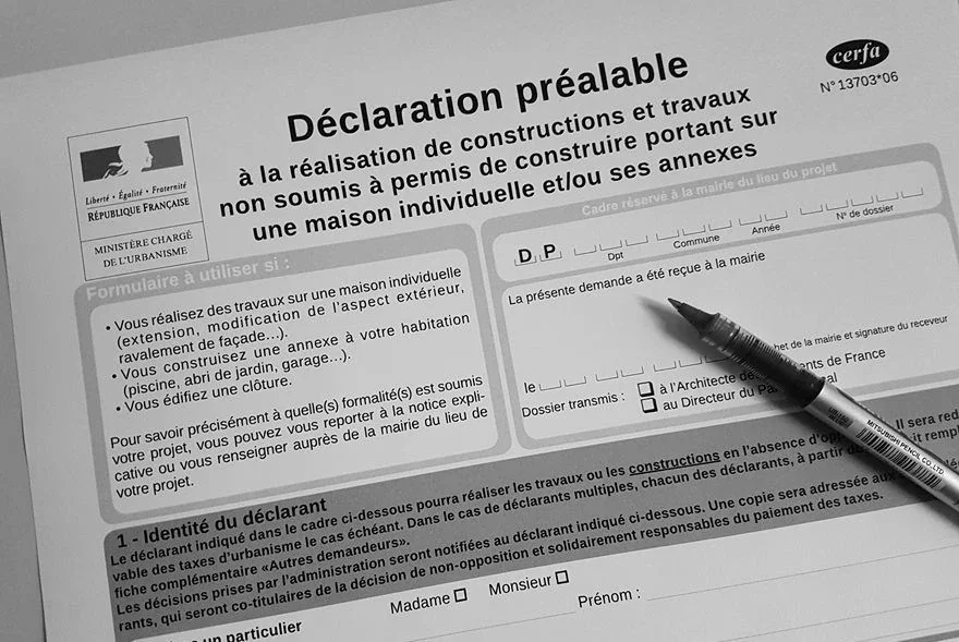 Document de déclaration préalable de travaux
