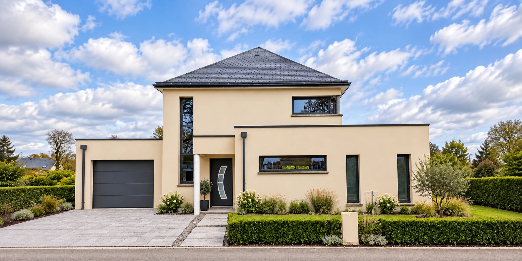 Maison ELGY avec jardin — simulation d’aménagement paysager